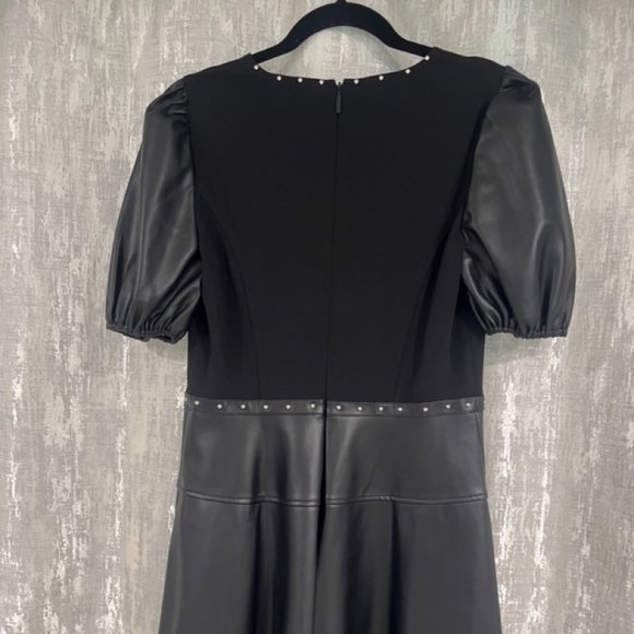 Karl Lagerfeld Paris, Women’s Faux leather dress silver-tone studs. SZ 6, NWT - Picture 13 of 13